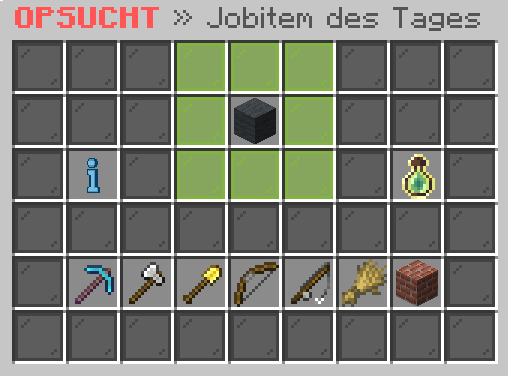 Menü für das Jobitem des Tages